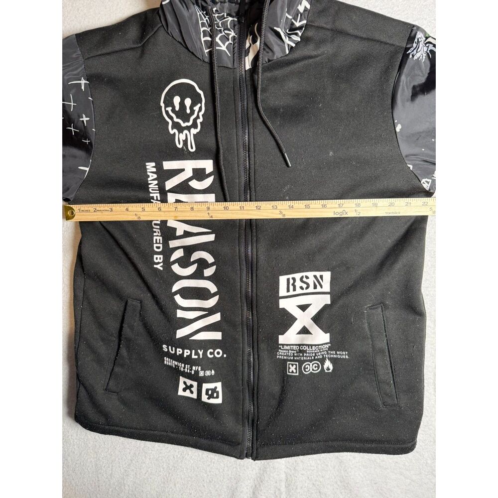 Reason Clothing New York City Black Zip-up Jacket Men's Size Medium
